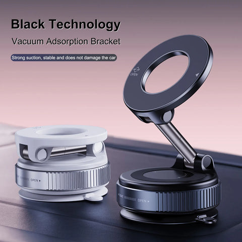 Magnetic Electric Vacuum Mount Holder - Foldable Strong Suction Stand for Cell Phone - Compatible with iPhone 12/13/14/15/16 - Perfect for Live Streaming