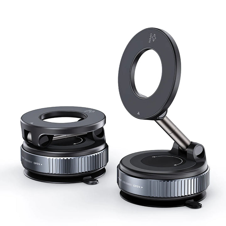 Magnetic Electric Vacuum Mount Holder - Foldable Strong Suction Stand for Cell Phone - Compatible with iPhone 12/13/14/15/16 - Perfect for Live Streaming