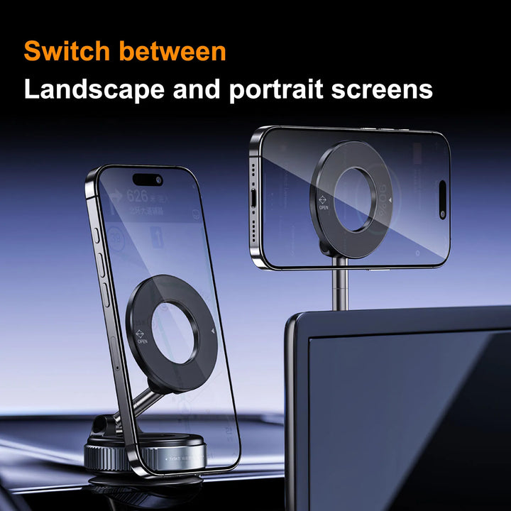 Magnetic Electric Vacuum Mount Holder - Foldable Strong Suction Stand for Cell Phone - Compatible with iPhone 12/13/14/15/16 - Perfect for Live Streaming